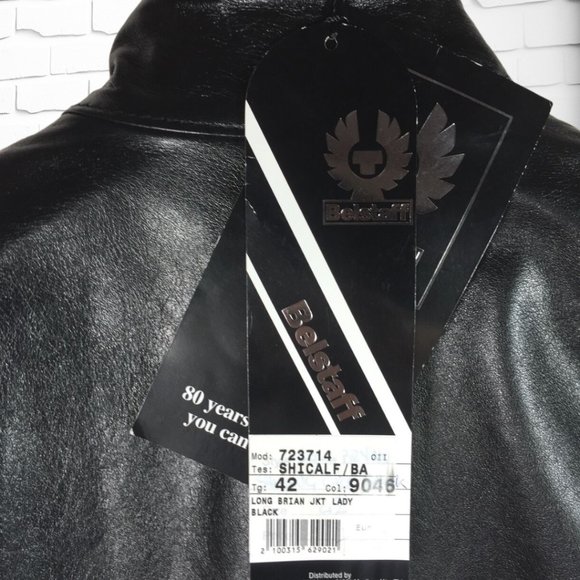 Belstaff Leather Long Brian Fashion Jacket Blouson Size 42 Made in Italy - Picture 4 of 10